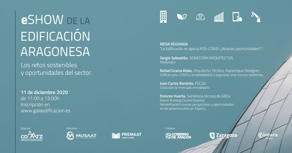 En este momento estás viendo NdP: COAATZ y el sector de la edificación en Aragón organizan un eShow que analizará los retos sostenibles y oportunidades