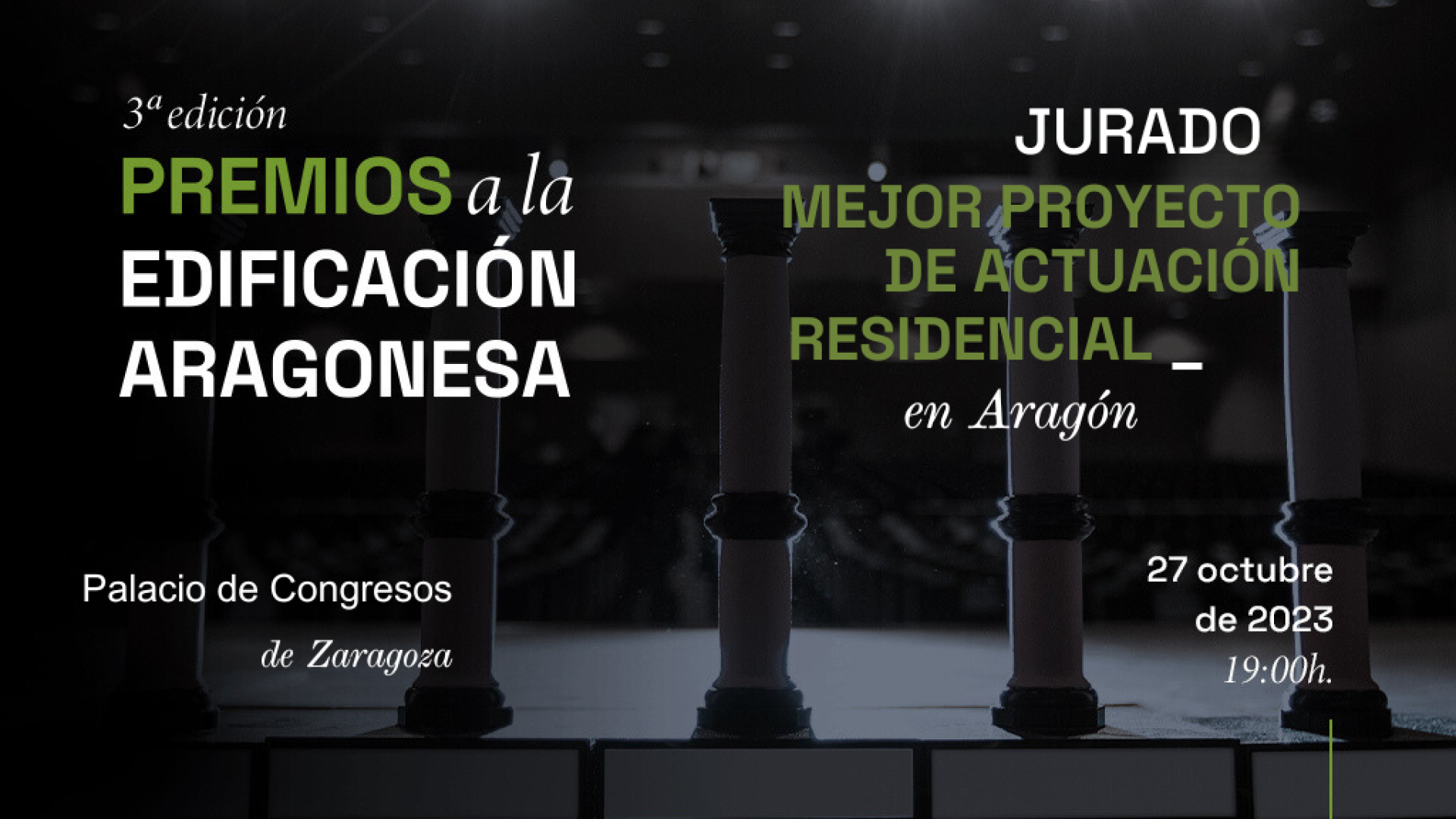 Presentación del jurado para la elección del Premio Mejor proyecto de actuación residencial en Aragón