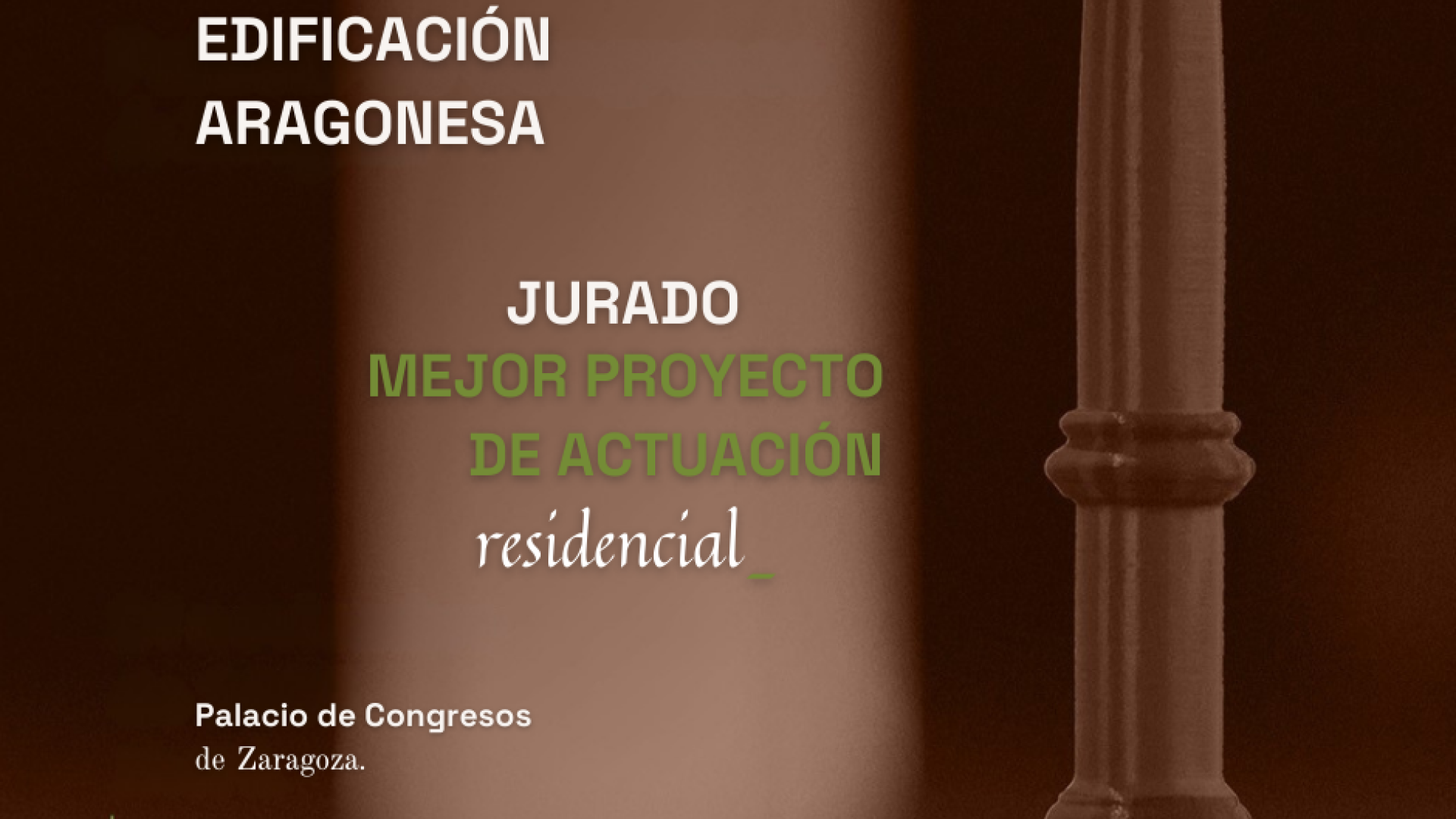 Presentación del jurado para la elección del Premio Mejor proyecto de actuación residencial en Aragón