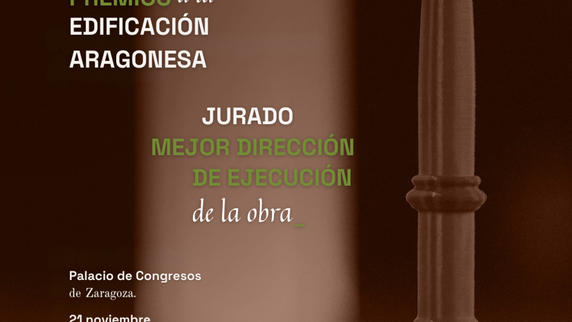 Presentación del jurado para la elección del Premio Mejor Dirección de Ejecución de la Obra