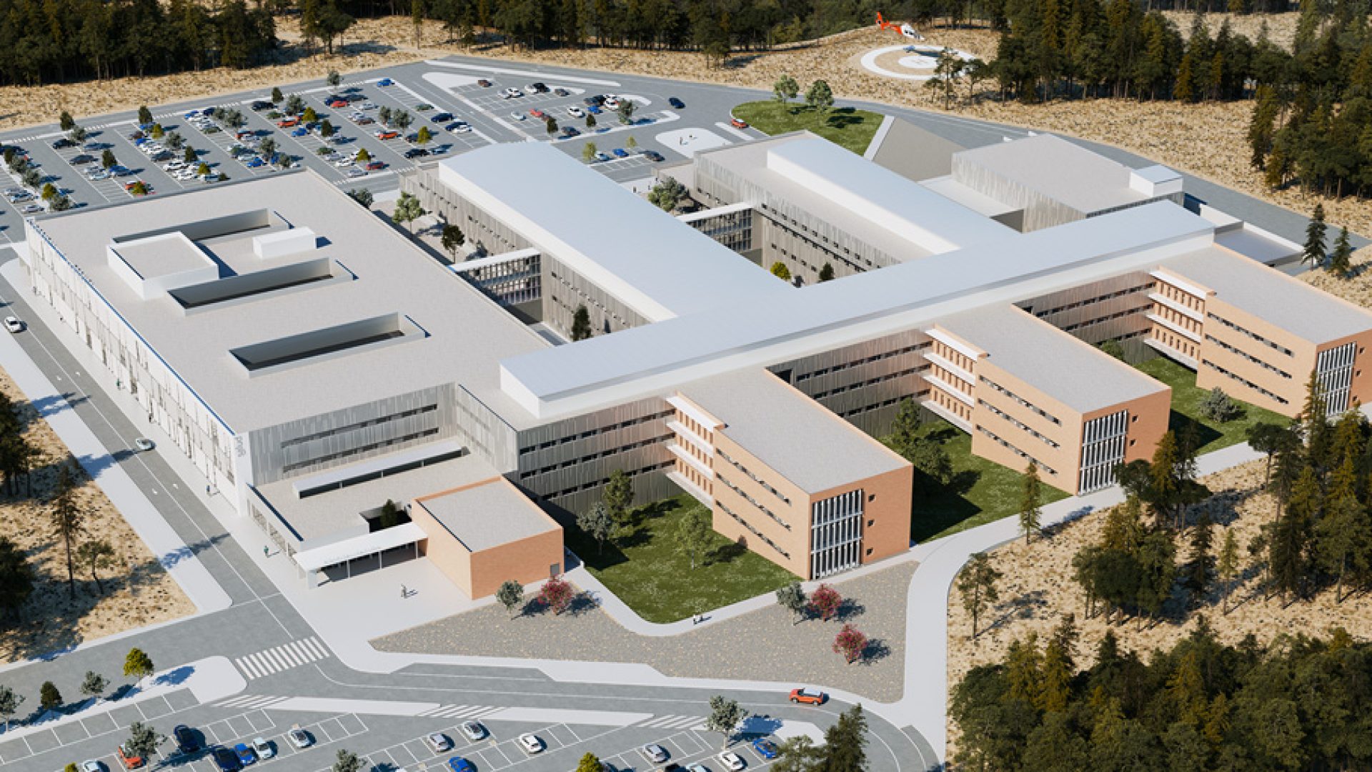FINALISTA Mejor Iniciativa Pública en Edificación: Nuevo Hospital de Teruel de Servicio Aragonés de Salud del Gobierno de Aragón y Juan Pedro Fuentes