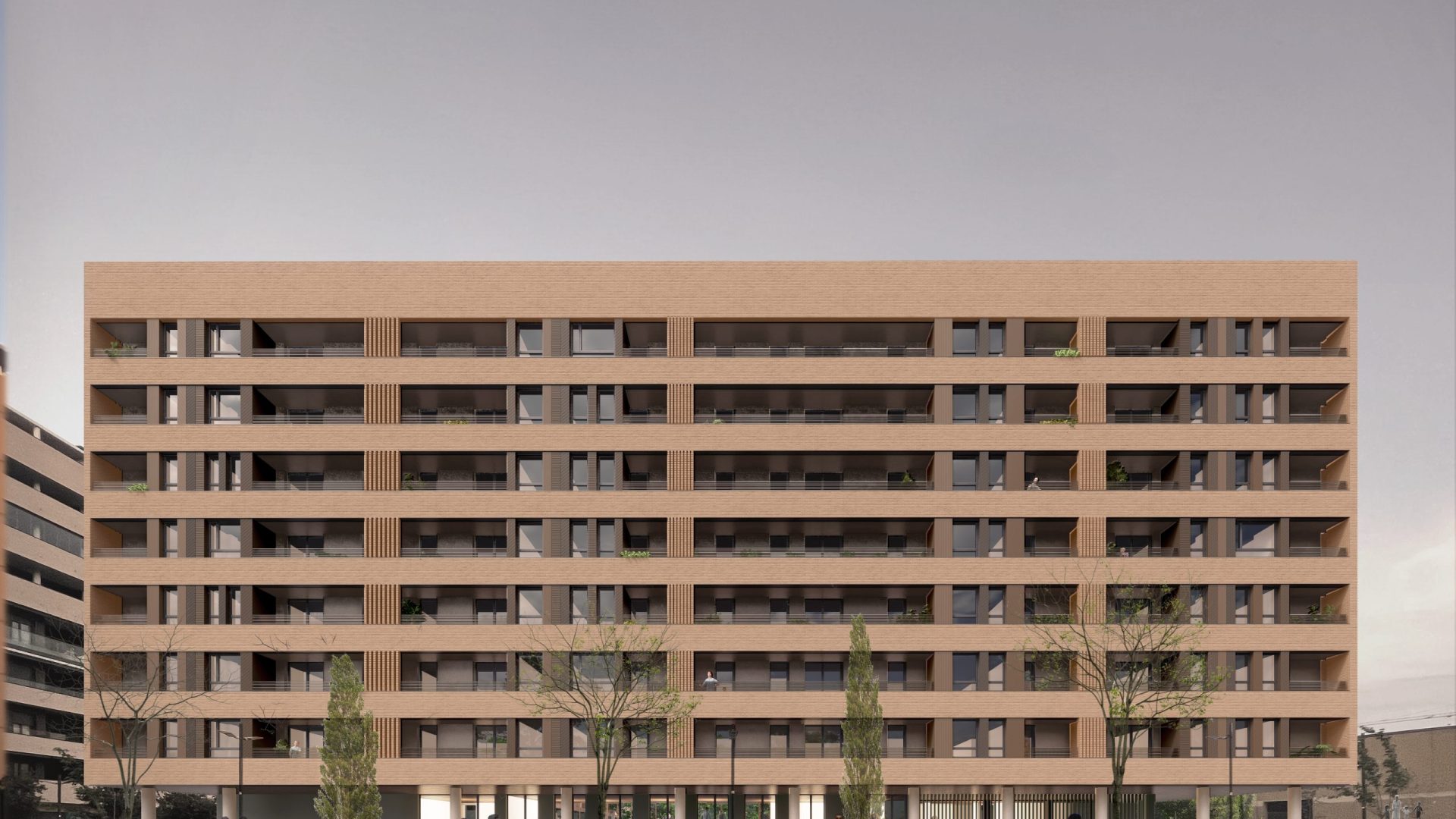 FINALISTA Mejor Iniciativa de Edificación Sostenible y/o Saludable:  Proyecto CAZCARRA, 112 viviendas VPO Next Gen en Zaragoza de BIONM Estudio y TANGRAM