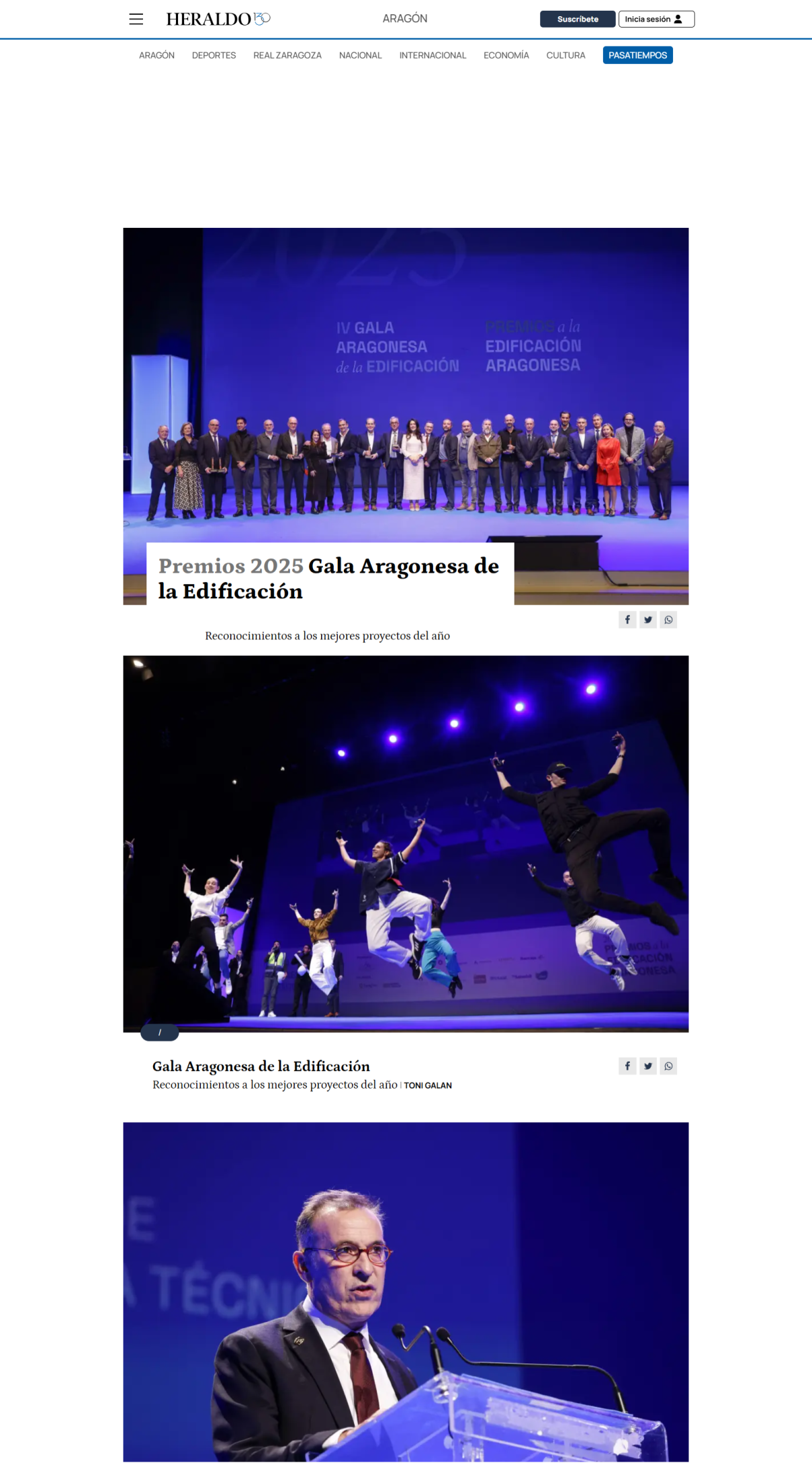 Gala Aragonesa de la Edificación-Imágenes